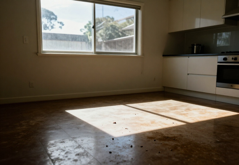 Rodent droppings and damage in a Wahroonga garage before treatment