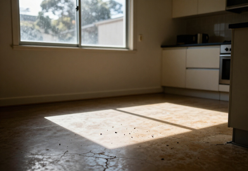 Ant trail along a Wahroonga kitchen counter before treatment